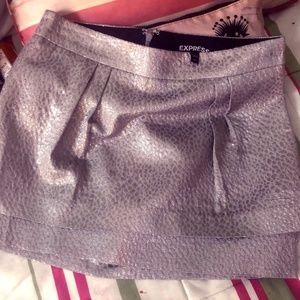 Express Silver Short Skirt -